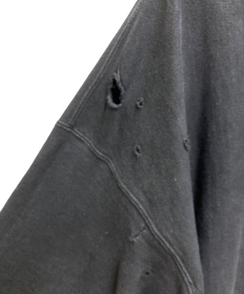 BOWWOW（バウワウ）BOWWOW (バウワウ) ZIP DAMAGED CREW SWEAT ネイビー サイズ:XLの古着・服飾アイテム