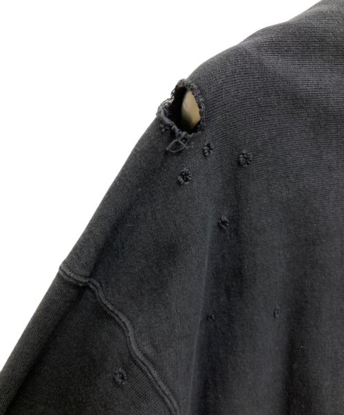 BOWWOW（バウワウ）BOWWOW (バウワウ) ZIP DAMAGED CREW SWEAT ネイビー サイズ:XLの古着・服飾アイテム