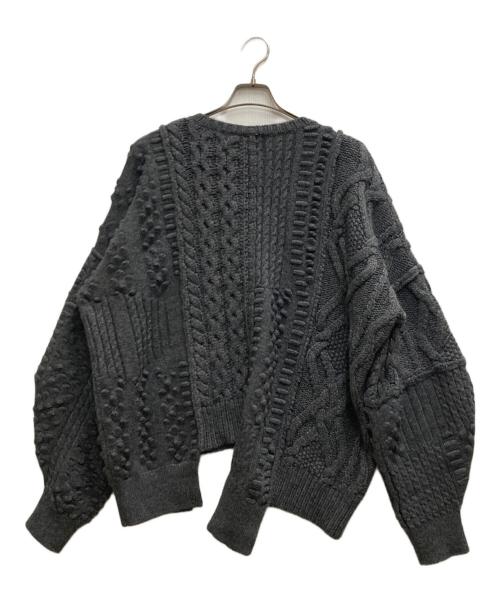 ENFOLD（エンフォルド）ENFOLD (エンフォルド) Motohiro Tanji (モトヒロ タンジ) CABLE PULLOVER グレー サイズ:38の古着・服飾アイテム
