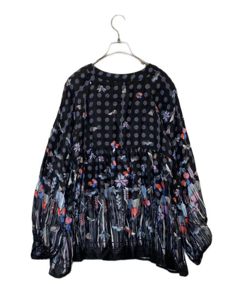 PAUL SMITH（ポールスミス）Paul Smith (ポールスミス) 総柄ブラウス ネイビー サイズ:44の古着・服飾アイテム