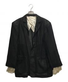 Maison MIHARA YASUHIRO（メゾン ミハラ ヤスヒロ）の古着「シアーレイヤード2Bジャケット」｜ブラック