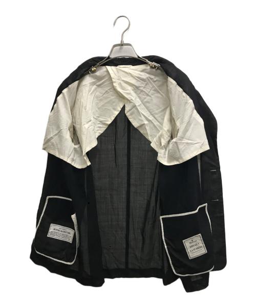 Maison MIHARA YASUHIRO（メゾン ミハラ ヤスヒロ）Maison MIHARA YASUHIRO (メゾン ミハラ ヤスヒロ) シアーレイヤード2Bジャケット ブラック サイズ:36の古着・服飾アイテム