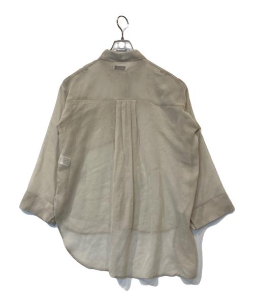 Rosarymoon（ロザリームーン）Rosarymoon (ロザリームーン) ソフトオーガンジーシアーシャツ 23RS-1942 ベージュ サイズ:FREEの古着・服飾アイテム