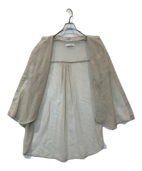 Rosarymoon（ロザリームーン）Rosarymoon (ロザリームーン) ソフトオーガンジーシアーシャツ 23RS-1942 ベージュ サイズ:FREEの古着・服飾アイテム