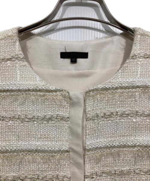 TO BE CHIC（トゥービーシック）TO BE CHIC (トゥービーシック) ツイードジャケット ベージュ サイズ:42の古着・服飾アイテム