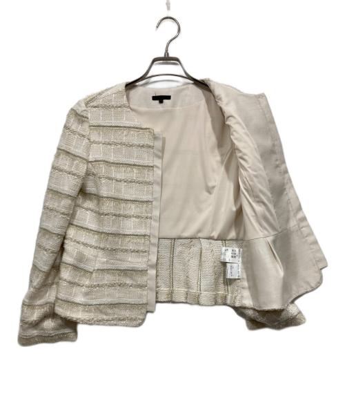 TO BE CHIC（トゥービーシック）TO BE CHIC (トゥービーシック) ツイードジャケット ベージュ サイズ:42の古着・服飾アイテム