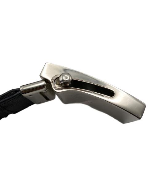 PRADA（プラダ）PRADA (プラダ) ロゴバックルガチャベルト ブラック サイズ:85/34の古着・服飾アイテム