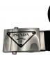 PRADA (プラダ) ロゴバックルガチャベルト ブラック サイズ:85/34：16000円