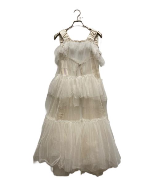 J1U（ジユウ）J1U (ジユウ) チュールジレ ベージュ サイズ:FREEの古着・服飾アイテム