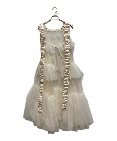 J1U（ジユウ）J1U (ジユウ) チュールジレ ベージュ サイズ:FREEの古着・服飾アイテム