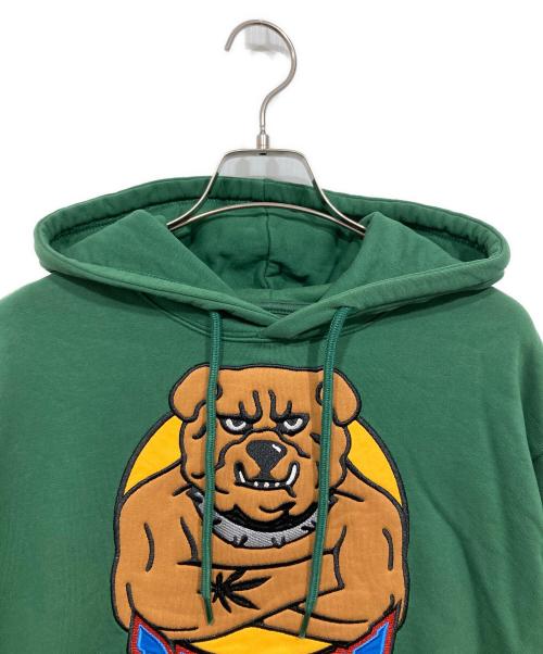 PALACE（パレス）PALACE (パレス) BULLDOG HOOD グリーン サイズ:Mの古着・服飾アイテム