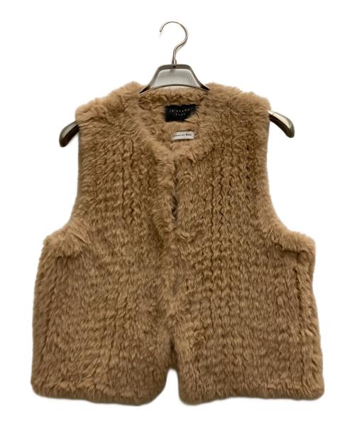 H BRAND（エイチブランド）H BRAND (エイチブランド) RHC Ron Herman (アールエイチシー ロンハーマン) Faux Fur Vest ベージュ サイズ: S/Mの古着・服飾アイテム
