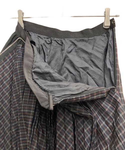 sacai（サカイ）sacai (サカイ) Zip Detail Pleated Skirt ネイビー サイズ:1の古着・服飾アイテム