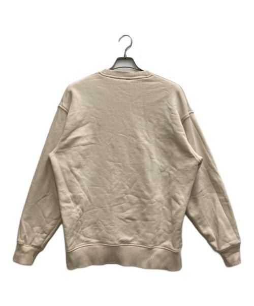 Acne studios（アクネ ストゥディオス）Acne studios (アクネ ストゥディオス) カレッジロゴ刺繍スウェット ベージュ サイズ:Sの古着・服飾アイテム