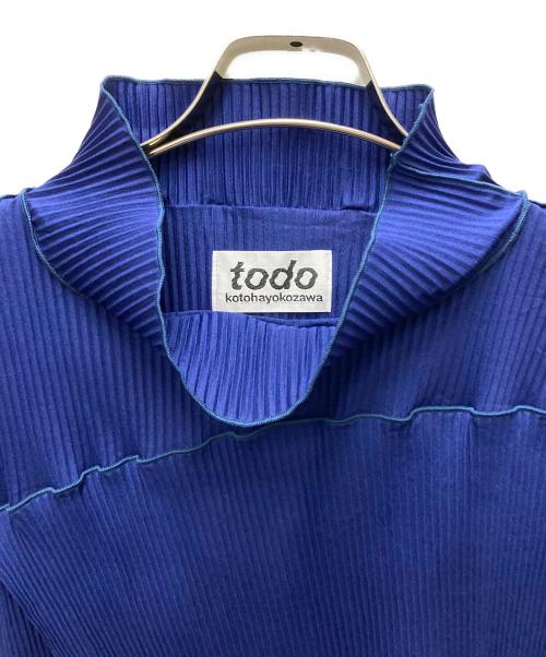 kotohayokozawa（コトハヨコザワ）kotohayokozawa (コトハヨコザワ) プリーツカットソー ブルー サイズ:Freeの古着・服飾アイテム