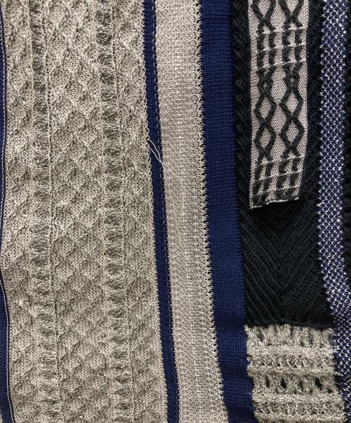 Mame Kurogouchi（マメクロゴウチ）mame kurogouchi (マメクロゴウチ) Knit Stripe Tops ネイビー サイズ:2の古着・服飾アイテム