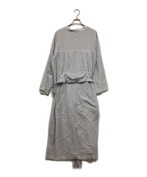 Harikae（ハリカエ）Harikae (ハリカエ) 長袖ワンピース ホワイト サイズ:sの古着・服飾アイテム