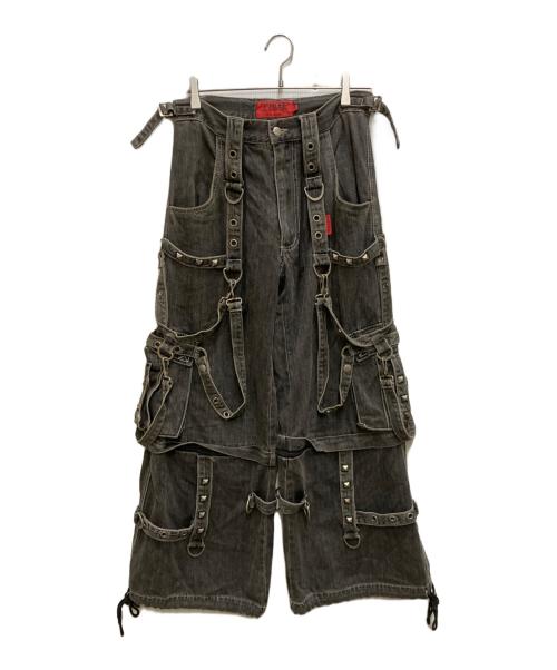 TRIPP NYC（トリップニューヨークシティー）TRIPP NYC (トリップニューヨークシティー) ボンテージデニムカーゴパンツ ブラック サイズ:XSの古着・服飾アイテム