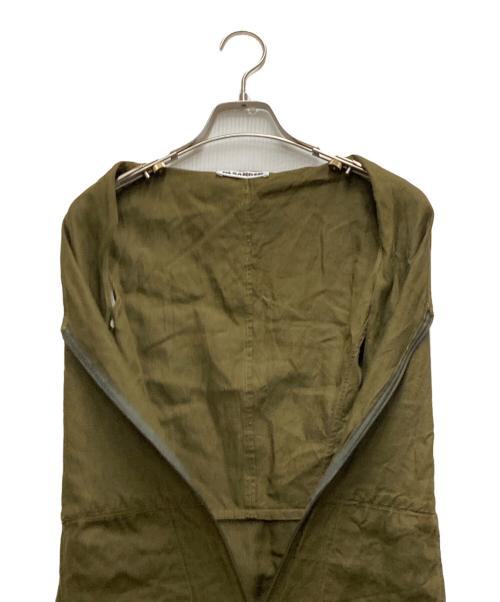 JIL SANDER（ジルサンダー）JIL SANDER (ジルサンダー) リネンノースリーブワンピース カーキ サイズ:ｆreeの古着・服飾アイテム
