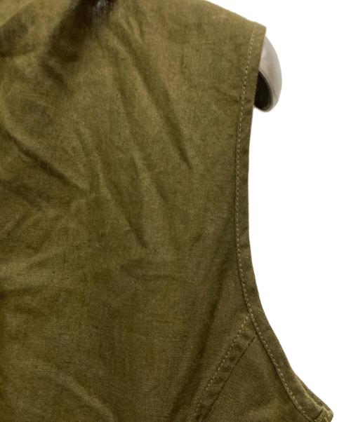 JIL SANDER（ジルサンダー）JIL SANDER (ジルサンダー) リネンノースリーブワンピース カーキ サイズ:ｆreeの古着・服飾アイテム