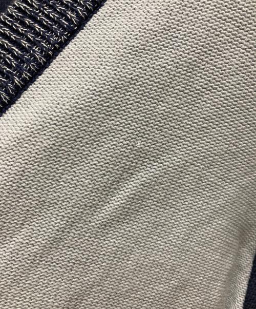maison kitsune（メゾンキツネ）maison kitsune (メゾンキツネ) パッチワークカーディガン ブルー サイズ:Ⅼの古着・服飾アイテム
