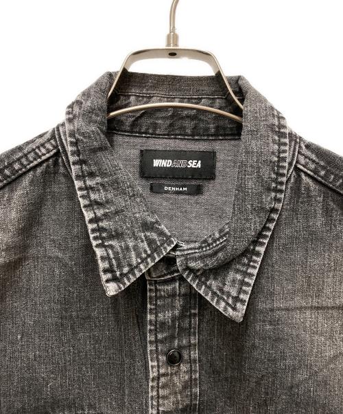WIND AND SEA（ウィンダンシー）WIND AND SEA (ウィンダンシー) Denham (デンハム) Dungarees Shirt グレー サイズ:Mの古着・服飾アイテム