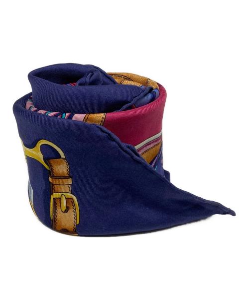 HERMES（エルメス）HERMES (エルメス) カレ90 FESTIVAL ブルーの古着・服飾アイテム