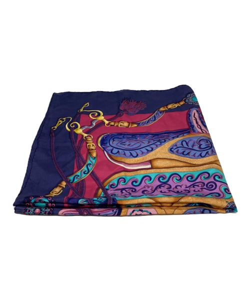 HERMES（エルメス）HERMES (エルメス) カレ90 FESTIVAL ブルーの古着・服飾アイテム