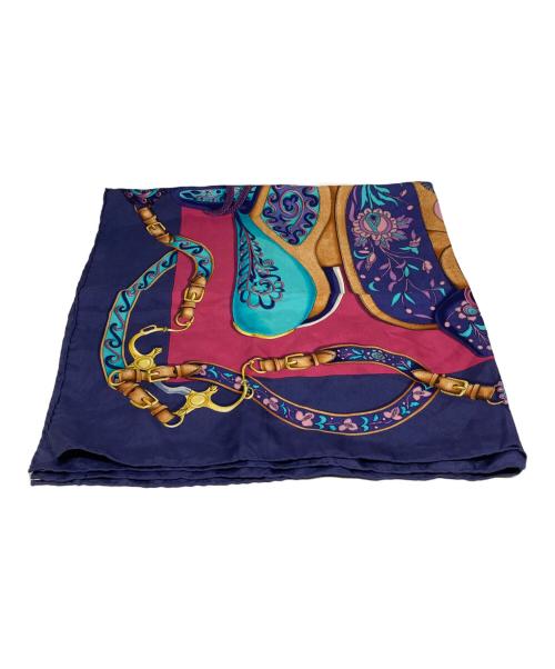 HERMES（エルメス）HERMES (エルメス) カレ90 FESTIVAL ブルーの古着・服飾アイテム