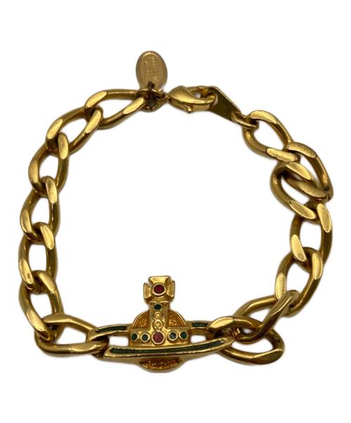 Vivienne Westwood（ヴィヴィアンウエストウッド）Vivienne Westwood (ヴィヴィアンウエストウッド) オーブチェーンブレスレット ゴールドの古着・服飾アイテム