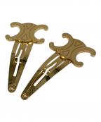 CELINEセリーヌ）の古着「トリオンフスナップヘアクリップ」｜ゴールド