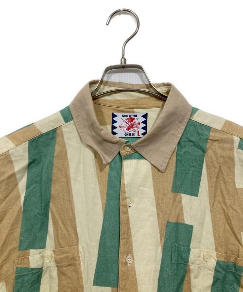 son of the cheese（（サノバチーズ））son of the cheese (（サノバチーズ）) BIG SHIRT C ベージュ サイズ:Ｌ　の古着・服飾アイテム