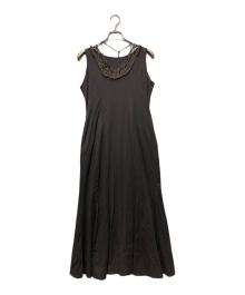 MURAL（ミューラル）の古着「Vine embroidered jersey dress」｜グレー