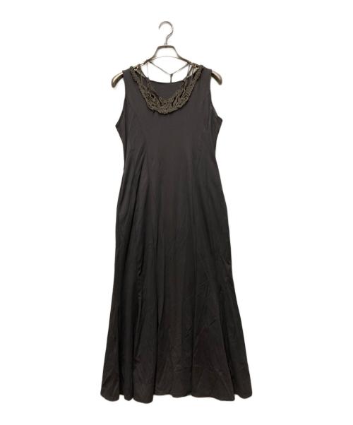 MURAL（ミューラル）MURAL (ミューラル) Vine embroidered jersey dress グレー サイズ:1の古着・服飾アイテム
