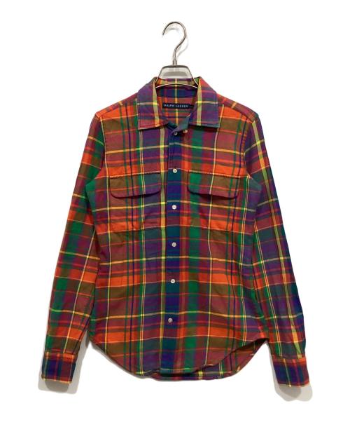 RALPH LAUREN（ラルフローレン）RALPH LAUREN (ラルフローレン) エルボーパッチチェックシャツ マルチカラー サイズ:2の古着・服飾アイテム