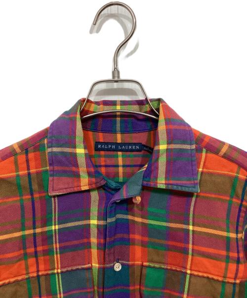RALPH LAUREN（ラルフローレン）RALPH LAUREN (ラルフローレン) エルボーパッチチェックシャツ マルチカラー サイズ:2の古着・服飾アイテム