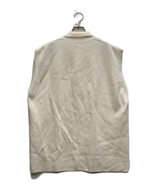 BLAMINK（ブラミンク）BLAMINK (ブラミンク) コットン14Gレギュラーノースリーブニット ホワイト サイズ:38の古着・服飾アイテム