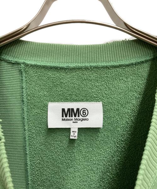 MM6 Maison Margiela（エムエムシックスメゾンマルジェラ）MM6 Maison Margiela (エムエムシックスメゾンマルジェラ) 切替スウェット グリーン サイズ:Sの古着・服飾アイテム