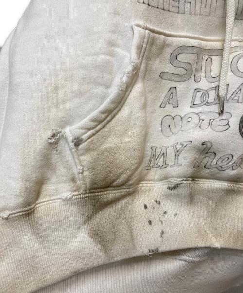 Maison MIHARA YASUHIRO（メゾン ミハラ ヤスヒロ）Maison MIHARA YASUHIRO (メゾン ミハラ ヤスヒロ) ヴィンテージ加工パーカー ホワイト サイズ:freeの古着・服飾アイテム