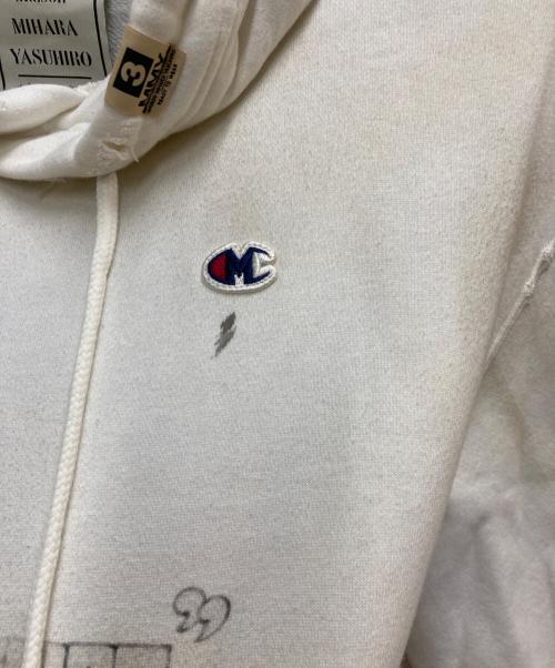 Maison MIHARA YASUHIRO（メゾン ミハラ ヤスヒロ）Maison MIHARA YASUHIRO (メゾン ミハラ ヤスヒロ) ヴィンテージ加工パーカー ホワイト サイズ:freeの古着・服飾アイテム