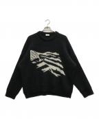 CELINEセリーヌ）の古着「BOXY FLAG SWEATER」｜ブラック