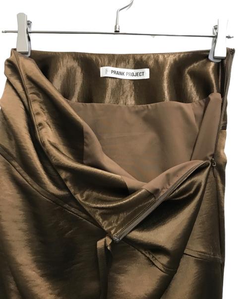 PRANK PROJECT（プランクプロジェクト）PRANK PROJECT (プランクプロジェクト) Satin Long Skirt ブラウン サイズ:36の古着・服飾アイテム