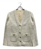 MUSE de Deuxieme Classeミューズ ドゥーズィエム クラス）の古着「TWEED カーディガンジャケット」｜ベージュ