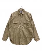 HERCULESヘラクレス）の古着「40`Sワークチノシャツ」｜ベージュ