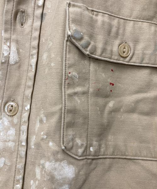 HERCULES（ヘラクレス）HERCULES (ヘラクレス) 40`Sワークチノシャツ ベージュ サイズ:Ⅼの古着・服飾アイテム