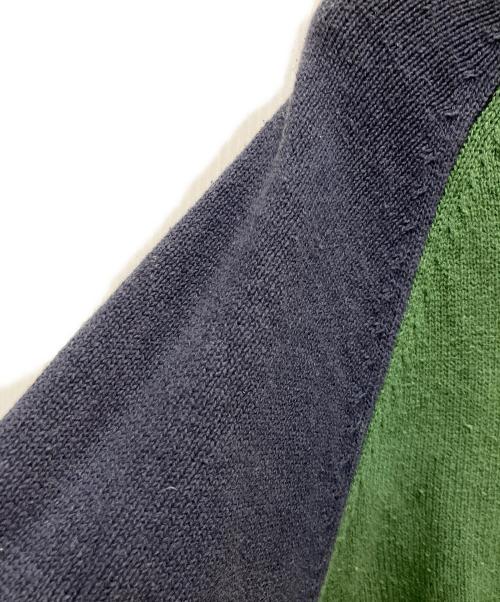 stussy（ステューシー）stussy (ステューシー) COLORBLOCKED RAGLAN KNIT CREW グリーン サイズ:Sの古着・服飾アイテム