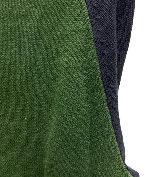 stussy（ステューシー）stussy (ステューシー) COLORBLOCKED RAGLAN KNIT CREW グリーン サイズ:Sの古着・服飾アイテム