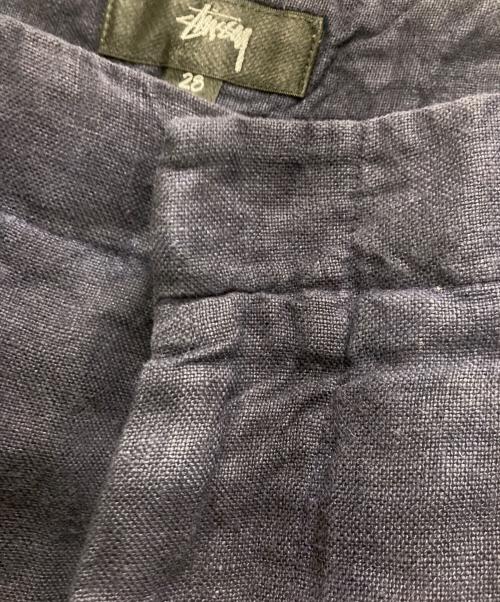 stussy（ステューシー）stussy (ステューシー) STUSSY RELAXED TROUSER TEXTURED LINEN ネイビー サイズ:71cm (W28)の古着・服飾アイテム