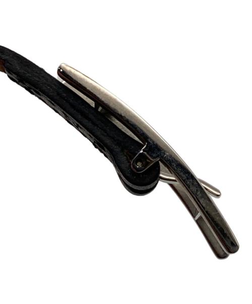 HERMES（エルメス）HERMES (エルメス) アピ3 レザーブレスレット ブラックの古着・服飾アイテム