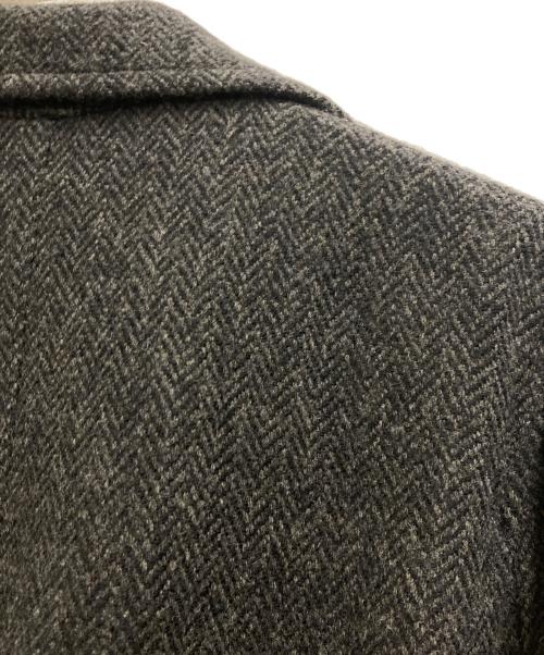 POLO RALPH LAUREN（ポロ・ラルフローレン）POLO RALPH LAUREN (ポロ・ラルフローレン) ベルテッドヘリンボーンウールコート グレーの古着・服飾アイテム